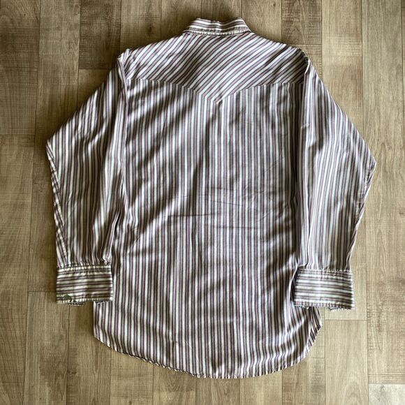 VTG Ruddock Shirts Men Pearl Snap Front Shirt LS Made In USA Size 16 1/2 - Picture 4 of 7